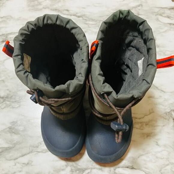 Crocs Kids Swiftwater Waterproof Boots C11 Grey Red Rain Snow - Picture 2 of 8